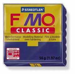 Глина полімерна FIMO Classic 56г темно-синій 8000-34N