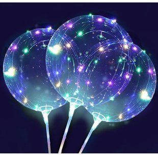 Повітряна кулька набір з Led подсвіткою SAT 70см BL-20