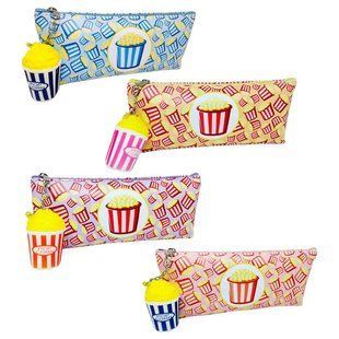 Пенал текстильный Лидер 20*7,5*3,5см, PopCorn микс, брелок сквіш №888-14