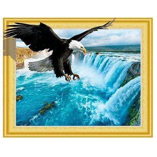 Алмазна мозаїка по номерам на холсті з 3D ефектом 40*50см Josef Otten ELT0579 Орел