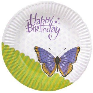 Тарелки одноразовые 180мм 10шт в упаковке Camis Happy Birthday в ассортименте 002-3