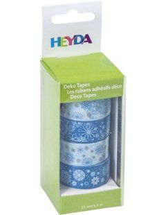 Скотч декоративний Heyda набір 'Блакитний' 4шт 203584389