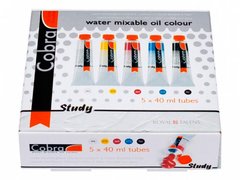 Олійні фарби RoyalTalens водорозчинні набір 5кол. по 40мл Cobra Study 25820505