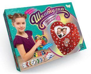 Набор для творчества DankoToys DT SHR-01-08 Шкатулка Сверкающая пайетка