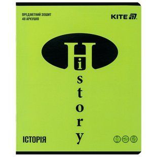 Зошит шкільний А5+ 48арк Kite предметний кл. Bright Історія K25-240-14