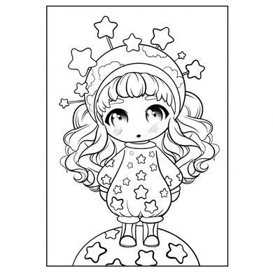 Книжка-розмальовка А4 1 Вересня 6арк Anime baby girls 743065