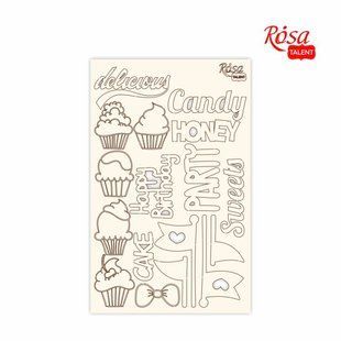 Чипборд для скрапбукинга 130*200 мм Cake delicious 1 белый 94232042