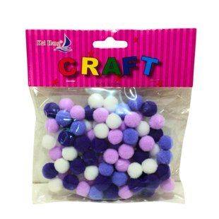 Набор декоративных элементов Craft фиолетовый микс Бубончики (1,5см) 33650