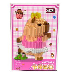 Конструктор 3D Blocks Xinz Капибара №5101, кор. 28*20*4,5см, 1680 дет К0106
