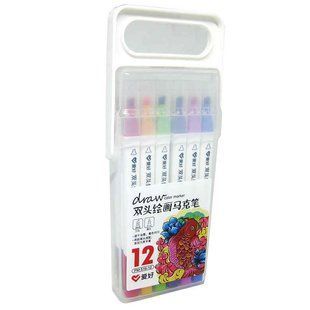 Маркер двосторонній SketchMarker Swiss Ink для паперу набір 12шт PM516-12